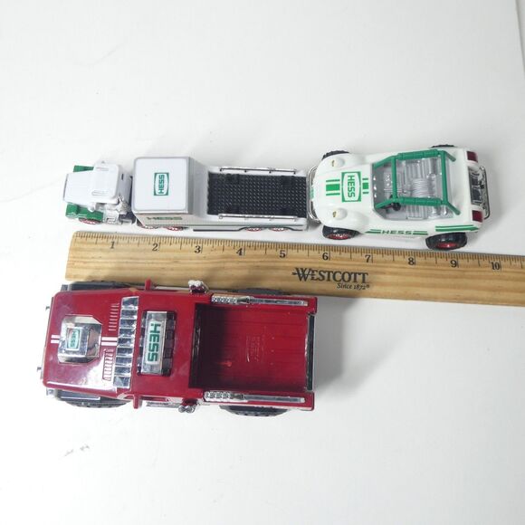 3 Hess Toy Cars 1998 Dune Buggy + 2020 Red Rescue Truck + 2018 Semi - Picture 9 of 9